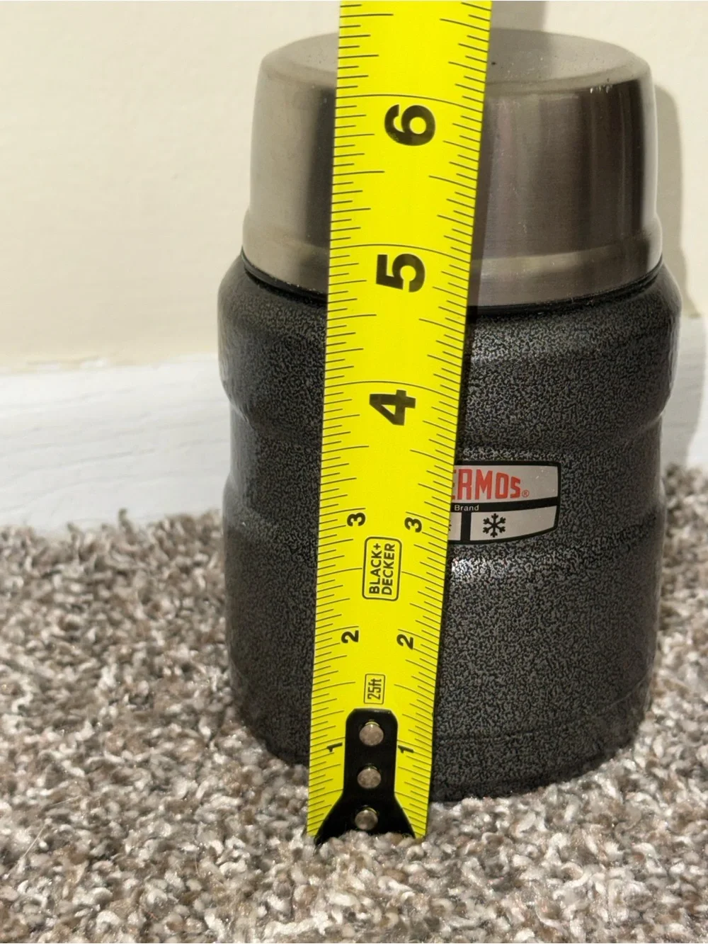 Thermos small dark grey thermal